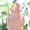 Luxury Emerald Cut 4ct Lab Diamond Ring 100% Original 925 Sterling Silver Engagement Wedding Band Rings for Women Bridal Jewelry