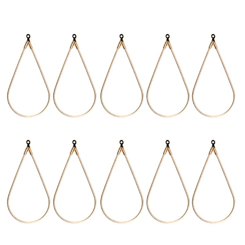 

10 Pcs Water Drop Shape Beading Hoop Earring Finding Earring Components Teardrop Beading Hoop DIY Jewelry Accessories золотой