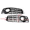 Honeycomb Front Bumper Fog Light Grill Cover 8P0807682 8P0807681 Fit for A3 8P S-Line 2009-2012