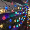5m 7m 12m Outdoor Solar String Lights Fairy Bubble Ball Garden Festoon Garland Lamp for Wedding Camping Party Balcony Decoration