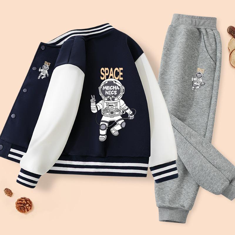 Boys  Versatile Spring/Autumn Baseball Jacket & Sweatpants Set 2026 160cm