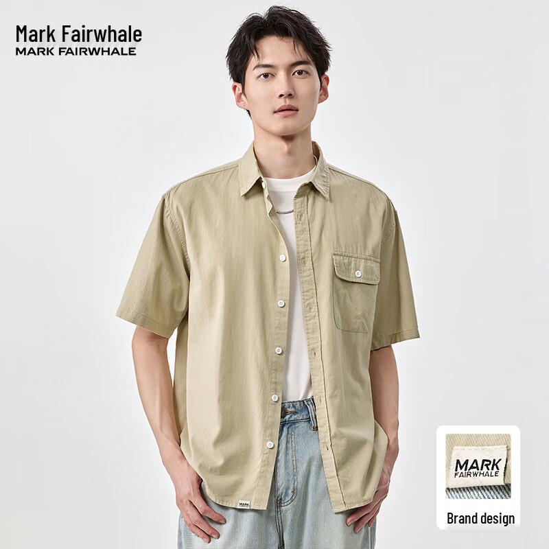 Mark Fairwhale Men's American Style Workwear Short Sleeve Shirt