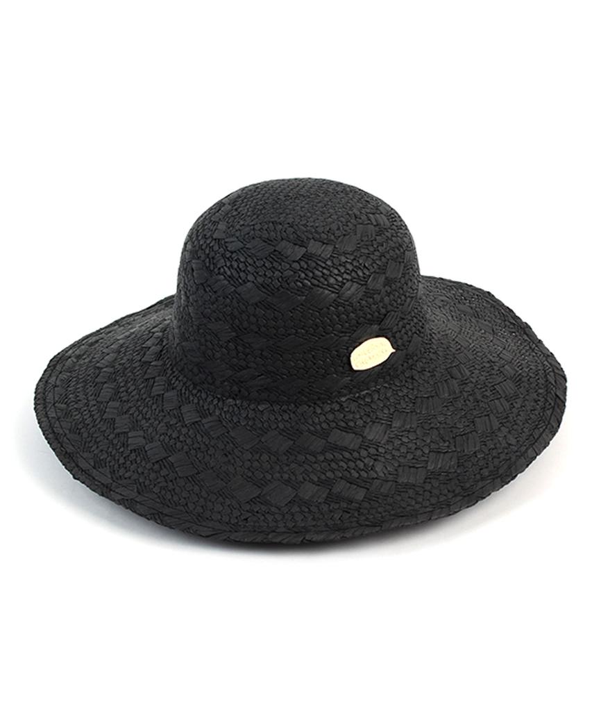 Yunibeosyeolkemiseuteuli Modern Black Round Panama Hat