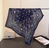 Trendy Print Square Scarf For Women Cotton Velvet Neck Scarf Shawl Warp Elegant Neckerchief Bandanas Ladies Hijab