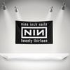 N-NIN Nine Inch Nail Flag Rock Music Band Banner with Grommet HD Printing Tapestry Exhibition Music Band Fans Garage Decor