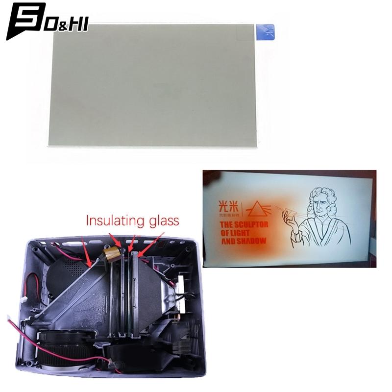 Vetro Polarizzatore Termoisolante Per Proiettore Mini LED LCD da 4 Pollici Riparazione Per UC40 UC46 Rigal