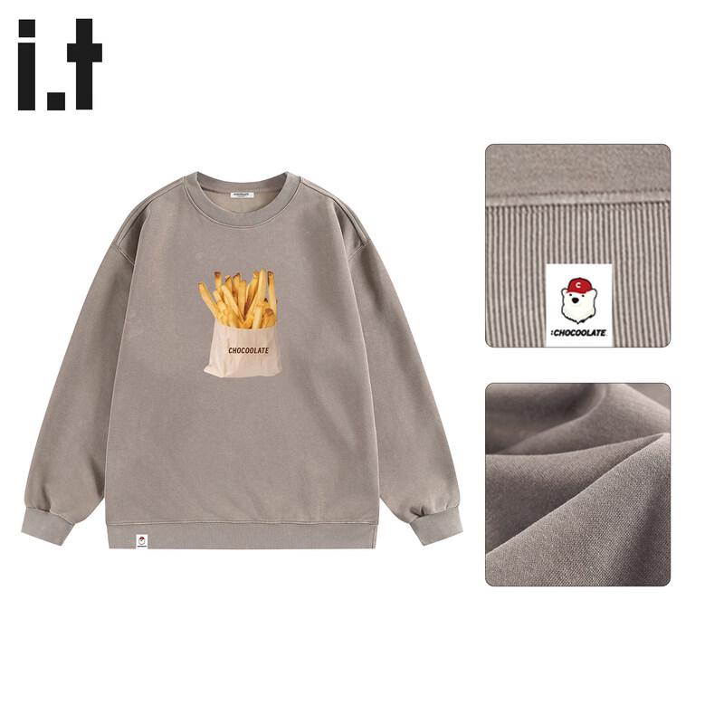 :CHOCOOLATEit Men's American Retro Heavyweight Crewneck Sweatshirt