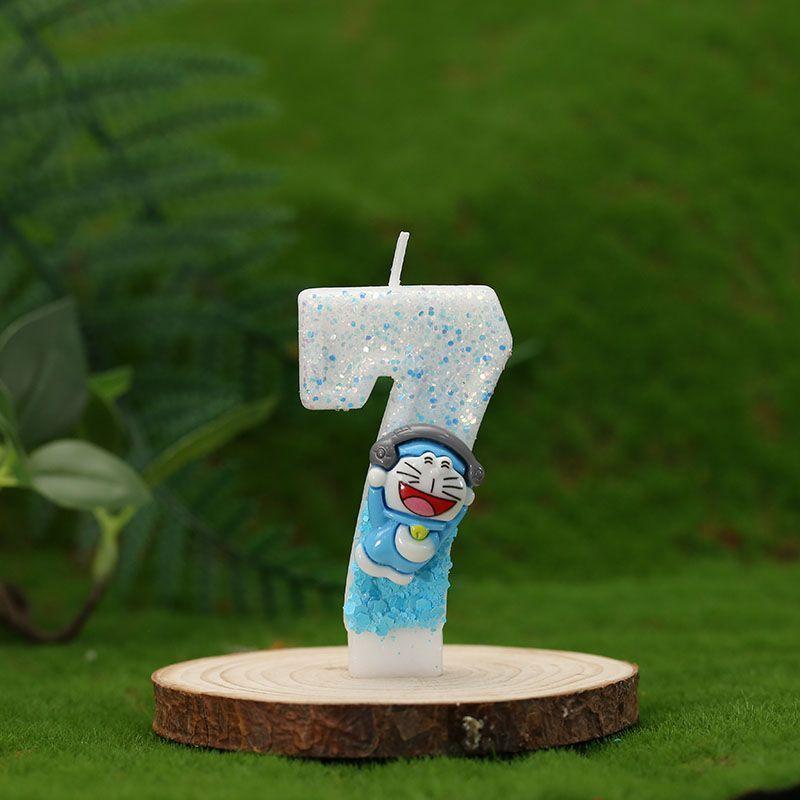 Dingdang Cat Handmade Creative Digital Handmade Candles Birthday Party Cake Decoration Candles