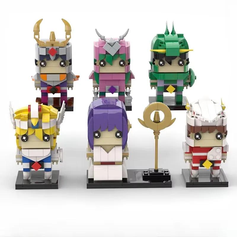 Japan Anime Series Action Figure Building Blocks MOC Saints Seiyaed Hyogas Athena Ikki Shiryus Cartoon Doll Model Kids Toys Gift