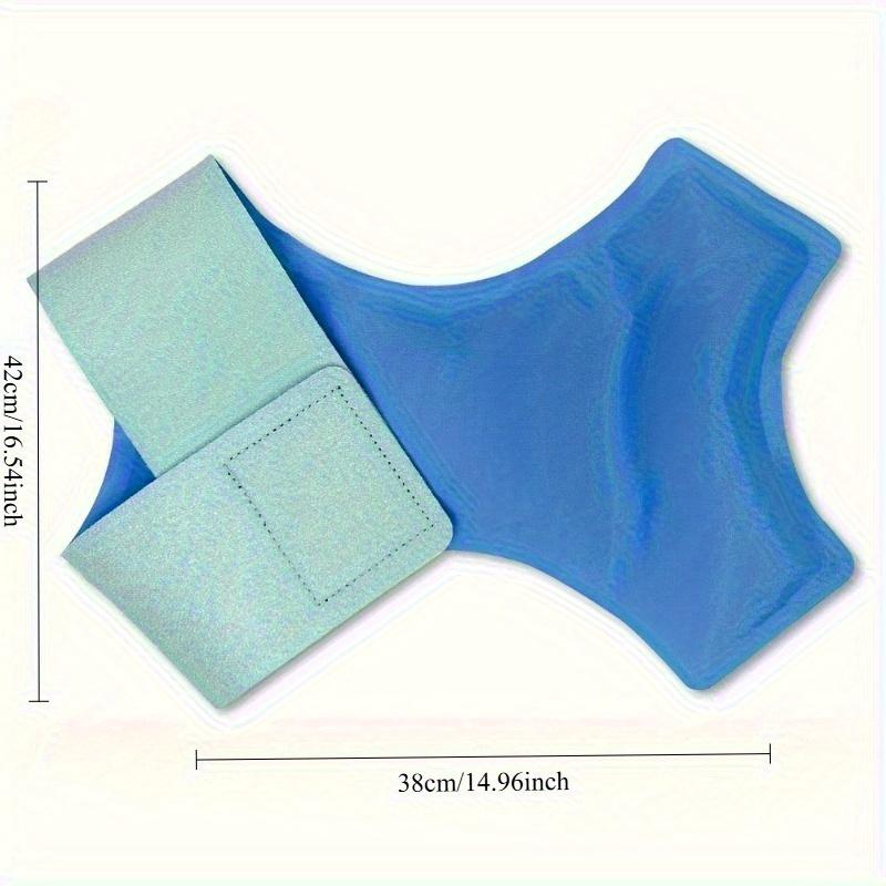 

1 шт. Многоразовый пакет со льдом для лодыжки - Отек и горячая/холодная компрессионная гелевая сумка для восстановления после спорта и йоги, регулируемый ремешок, ПВХ материал синий