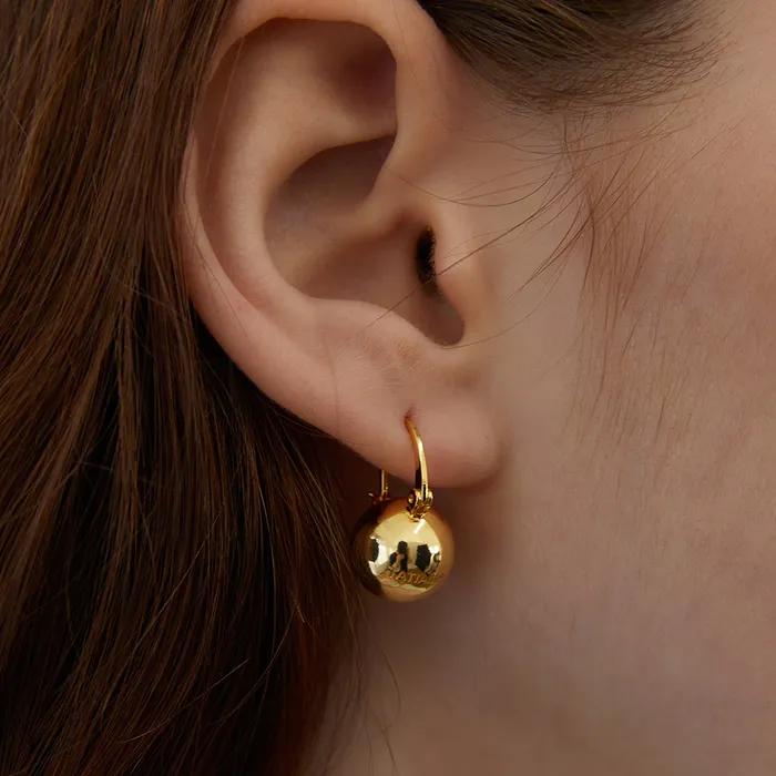 Imprint Ball Hoop Earrings EC1961