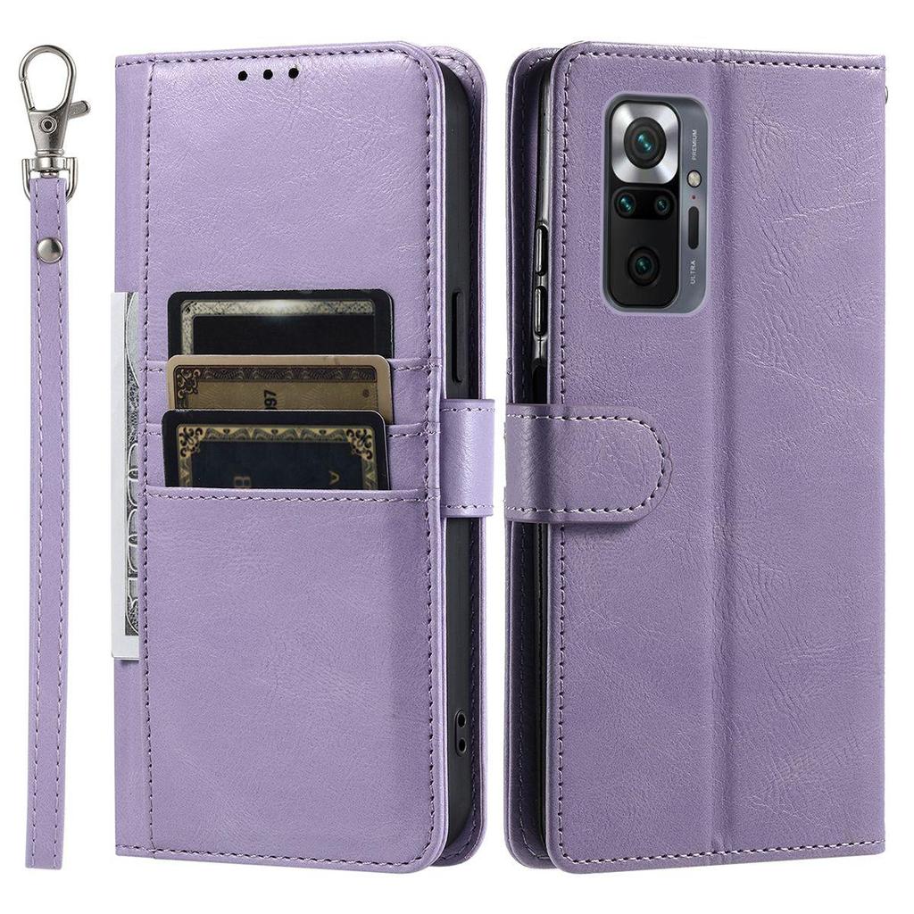 Cover for Xiaomi Redmi Note 10 Pro 4G Retro PU Leather Flip Wallet Phone Case Multi Card Slots