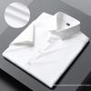 Men's Ice Silk Short-Sleeved Business Shirt - Elastic, Drapey, Plus Size Summer Formal Wear
