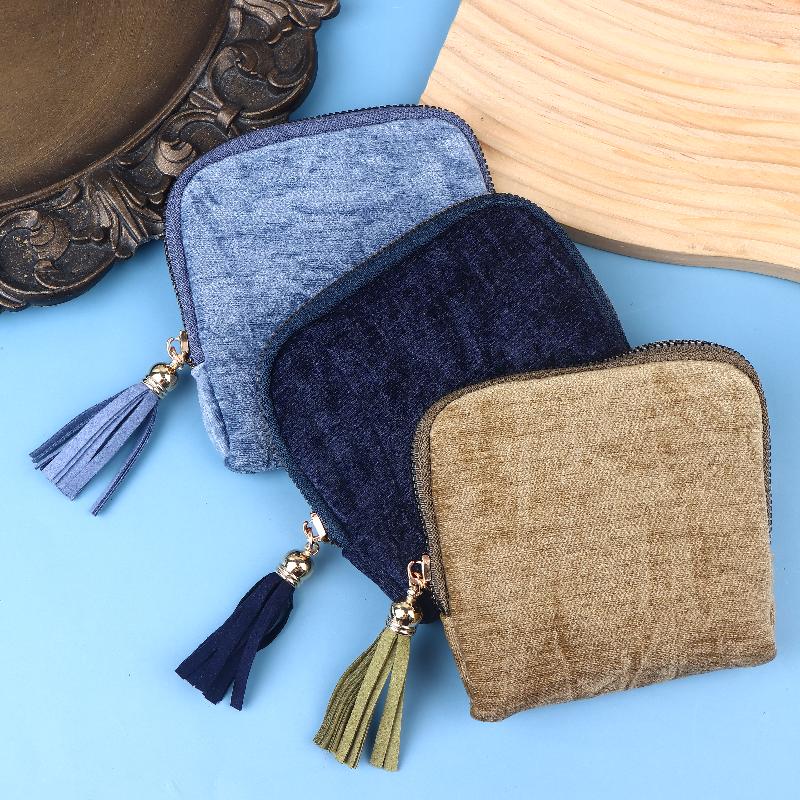 Squisita Borsa Porta Gioielli con Ciondolo a Nappa, Cerniera, Borsa Gioielli, Grande Capacità, da Viaggio, Custodia per Braccialetti