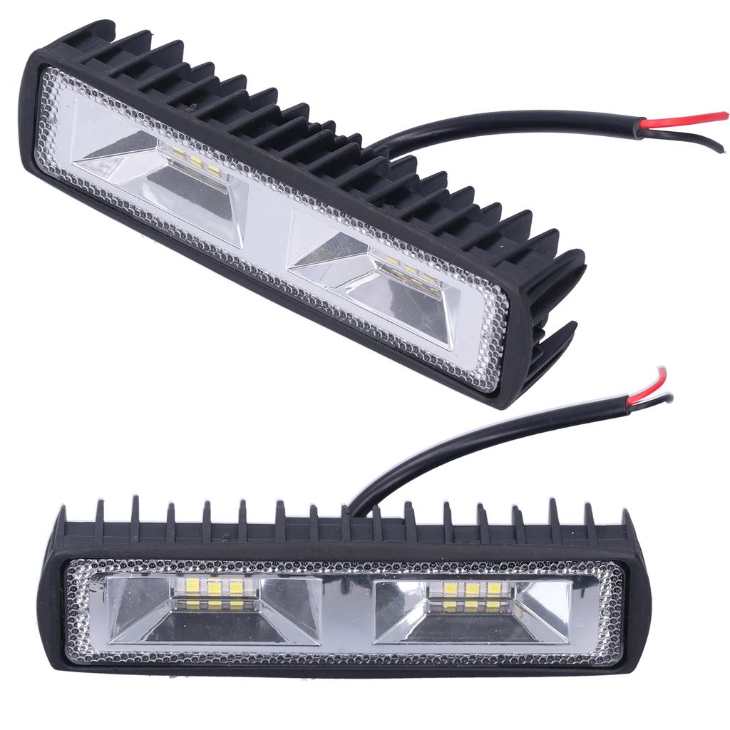 Pair Work Light Bars 12LEDs 36W 12‑24V Spotlights Headlights for Motorcycle Truck Boat Tractor Trailer Offroad