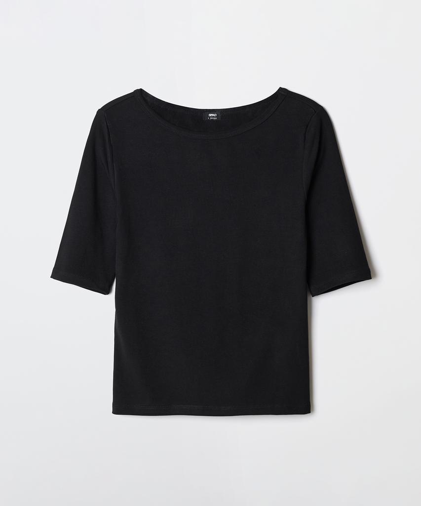 Seupao Boat Neck Sleeve T-Shirt_Sprwg25Ws1