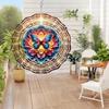 Bohemian Mandala Floral Butterfly Wind Spinner 2D Stainless Steel Metal Sculpture for Garden Outdoor Indoor Decor Gift