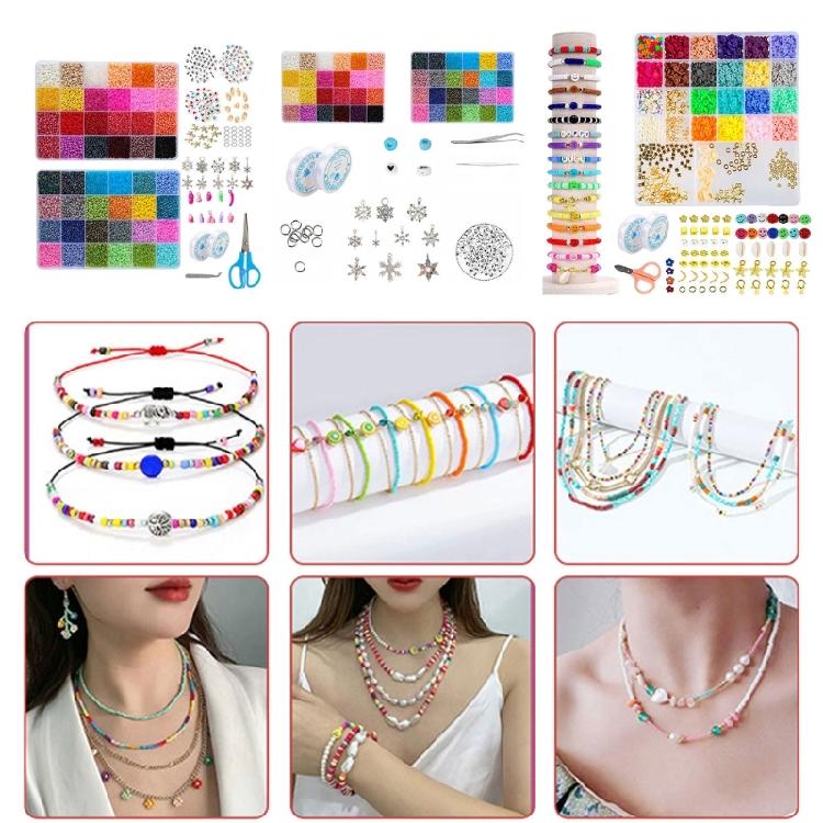 24 Stil-Tonperlen für die Herstellung von Armbändern, flache runde Tonperlen für Mädchen und Frauen, DIY-Schmuck, Armband- und Halskettenherstellung