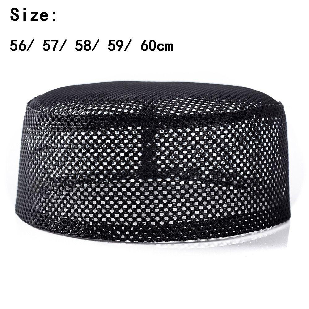 Polyester Cotton Mixed Muslim Hat Black White Prayer Hat Fashion Muslim Worship Hat Islam
