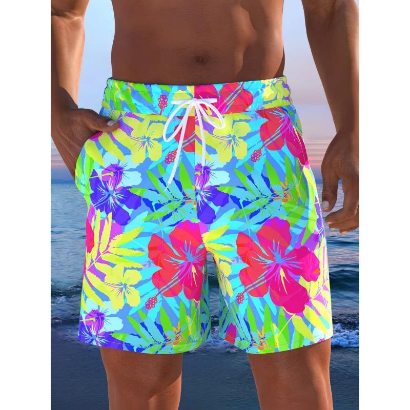 Summer Men's Beach Vacation Hawaiian Style 3D Printed Shorts Street Fashion Y2K Shorts Breathable Loose Fit Fitness Swim Trunks