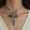 Unisex Crosses Charm Pendant Necklace with Sturdy Glass Special Gifts Accessory for Religious Occasions Daily Use