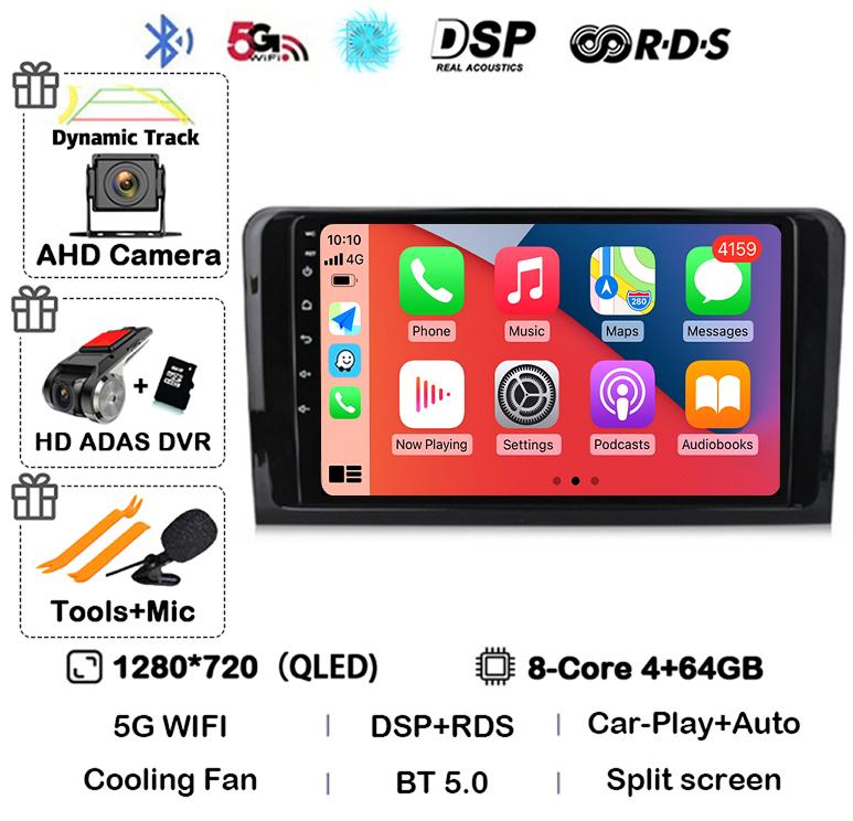 Android 14 Auto CarPlay Car Radio For Mercedes Benz W164 ML GL 2005 - 2012 GPS Multimedia Video Player Stereo 2Din DVD Head Unit