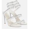 New Crystal Pendant, Snake-shaped Wrapped Rhinestone Tassel Decorative High-heeled Women's Sandals