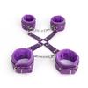 Adult Plush Handcuff & Foot Cuff Restraint Set with Cross Buckle