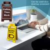 Humorous Office Desk Sign-"Coffee,Then Work" "Busy" Home Office Desktop Decoration Unisex Colleague Gift, Multi-Functional
