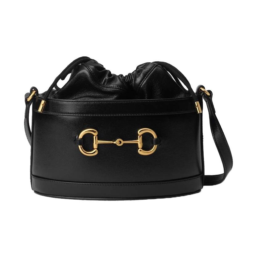 

Gucci Horsebit 1955 Сумка-відро на шнурку Чорна Жіночі сумки 602118-1DBLG-1000 Basic Set (Bag+Dust Bag)
