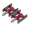 Bike Pedals Rust Proof Prevent Slip Lightweight DU Bearing Bicycle Flat Pedals for Folding Mountain Bikes 1 Pair Red