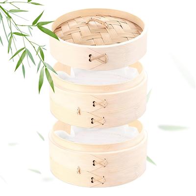2 Steaming Bamboo Steamer Set 2 Supervised by a Culinary Made from Natural Handcrafted by Large Capacity Steamer Steamers 1 Ideal for Commercial