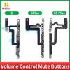 Key Volume Control Button Flex Cable For iPhone 6 6s X XS 11 14 15 Plus Pro MAX Volume Control Mute Buttons Phone Repair Parts