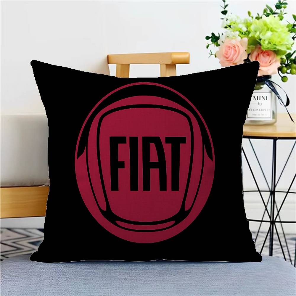 F_Fiats Logo Pillow Gift Home Office Decoration Bedroom Sofa Car Cushion Cover Case 45x45
