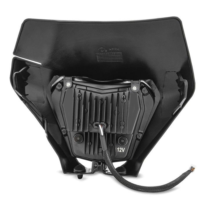 LED-Scheinwerfer + Enduro-Offroad-Kennzeichenleuchte Scheinwerfer ECE-zugelassen XDure SW2 Tagfahrlicht schwarz