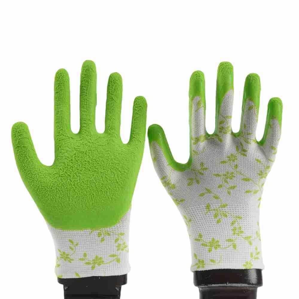 3Pairs Breathable Latex Foam Gloves Printed Working Glove Creative Gardening Gloves  for Men