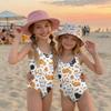 Costume da bagno intero per bambina con stampa animalier Costume da bagno per bambini Tessuto leggero e morbido Vestibilità comoda Adatto per attività estive in spiaggia e piscina