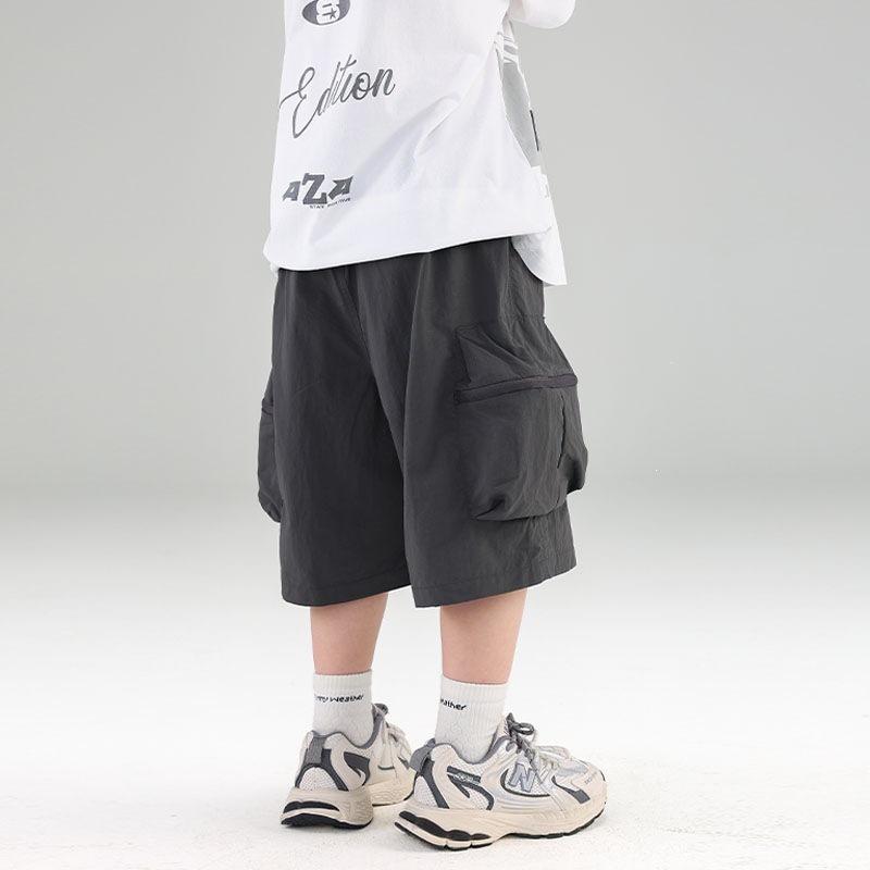Boys Korean Style Summer Loose Letter Tee & Trendy Sports Shorts Set