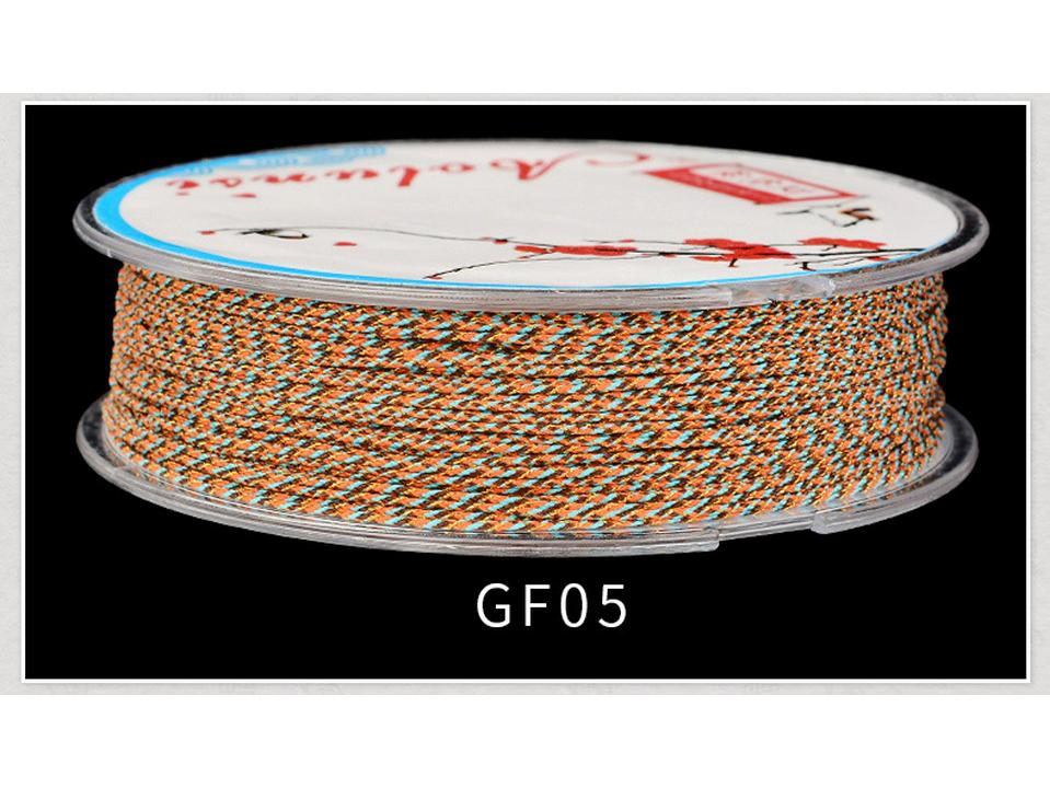 0.9mm Gold Color Hand-Woven Bracelet Rope for DIY Tassels