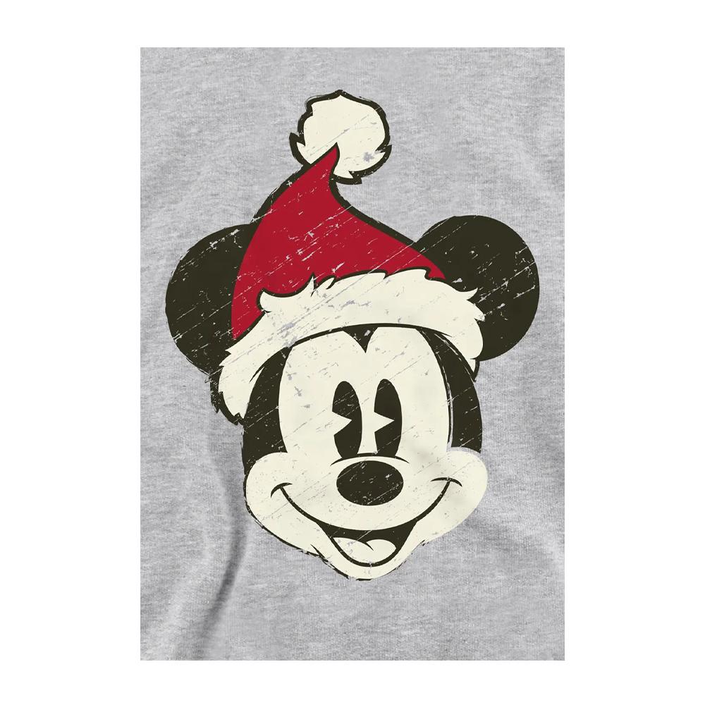 Disney Childrens/Kids Mickey Mouse Santa Face Heather Hoodie
