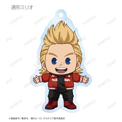 TV Anime "My Hero Academia" Trading Chibi Character Red Casual Clothes Ver. Acrylic Keychain Box of 15