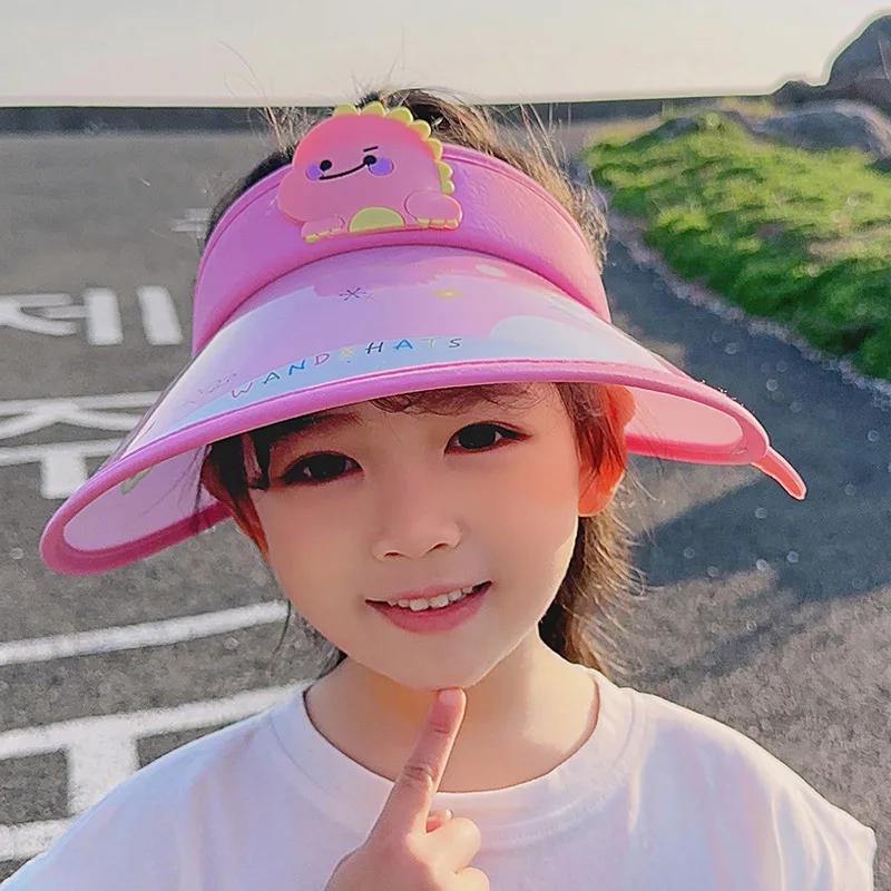 

Летняя детская солнцезащитная шляпа с изображением динозавра, солнцезащитная шляпа с вентилятором, зарядка через USB, для мужчин и женщин, детская солнцезащитная шляпа 49-53cm розовый