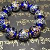 Ancient Gems Blue Phoenix Pattern Glass Bracelet Bracelet Versatile Jewelry Gifts