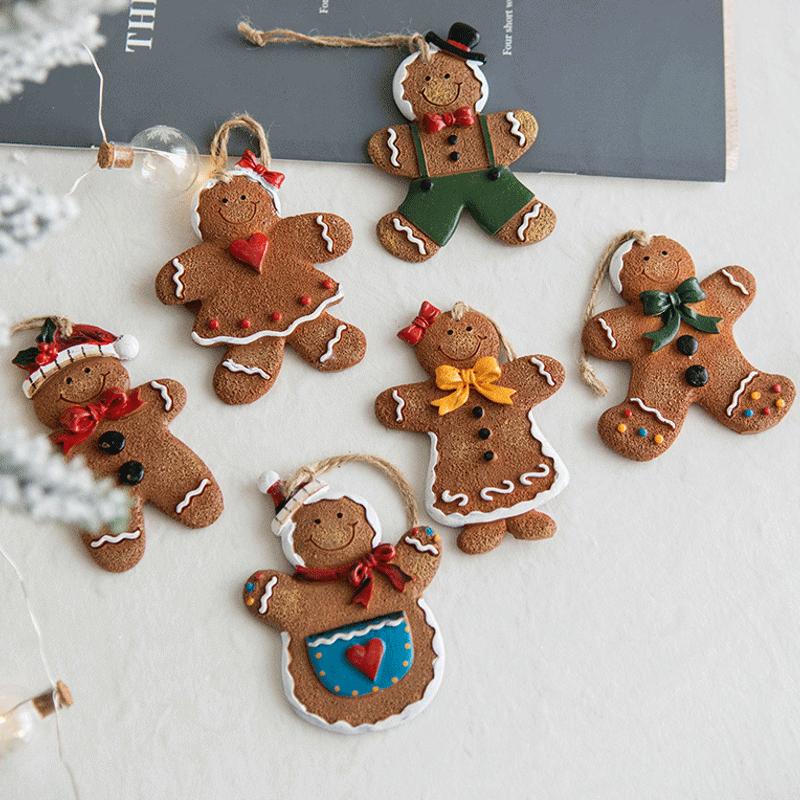 Christmas Resin Gingerbread Man Pendant