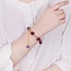Women Summer Fashion Bohemia Cute Natural Garnet Stone Ethnic Bracelet Multi-Circle Pomegranate Crystal Charming Bracelet Gifts