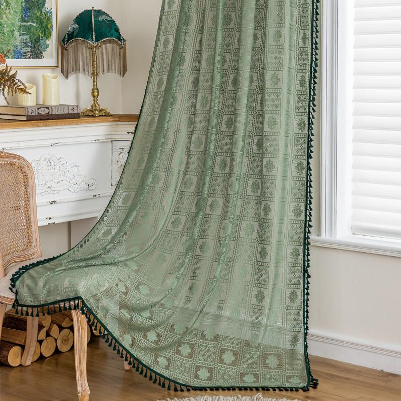 Floral Lace Sheer Curtain Panel Living Room Bedroom Dining Balcony Country Style Window Treatment