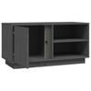 Vidaxl Szafka Pod Telewizor, Szara, 80X35X40,5 Cm, Lite Drewno Sosnowe