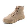 Stivali alla Caviglia Invernali alla Moda Uomo Scarpe Casual Outdoor Autunno Pelle Impermeabile Lavoro Stivali Militari Scarpe da Uomo Calde Botas