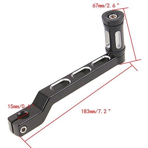 HANSWD for Harley Motorcycle Rearsets CNC Shifter Lever Pedal (Black)