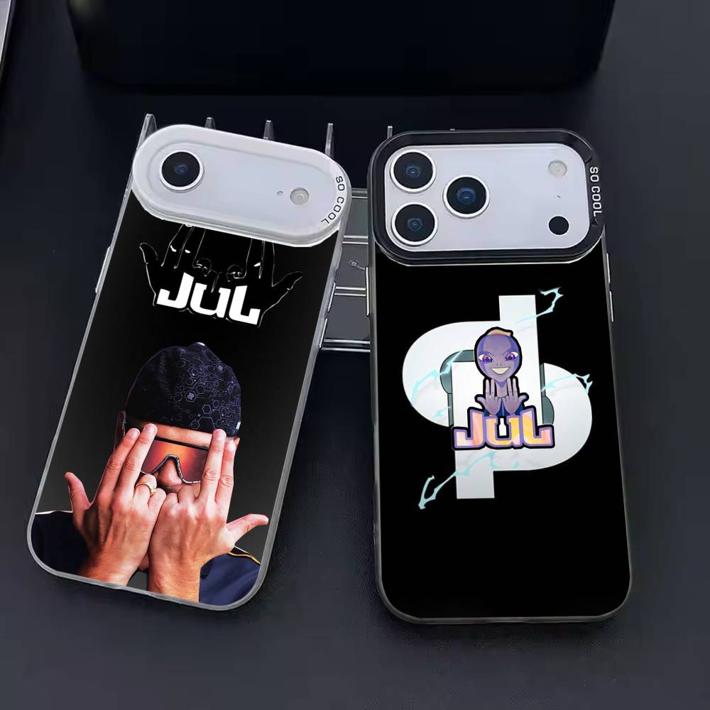 Funda de teléfono para rapero JUL Julien Mari Color Carcasa Plateada Para IPhone 17 16 15 14 13 12 11 Pro Max Plus